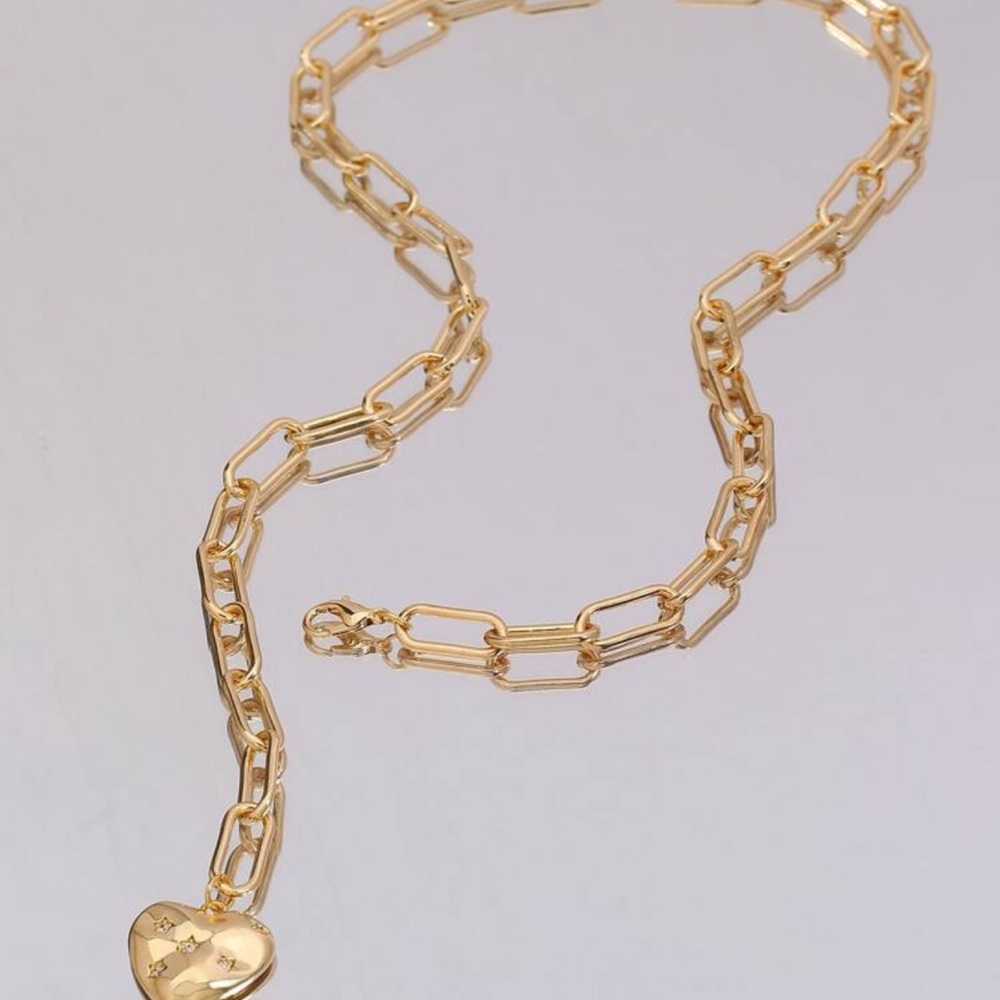Gold Heart Pendant Necklace